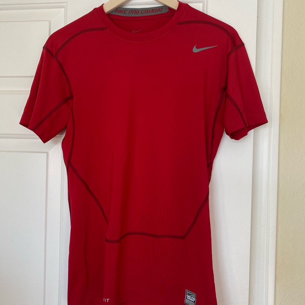 Nike pro combat Dri-fit active gear. Size large, red coloured.